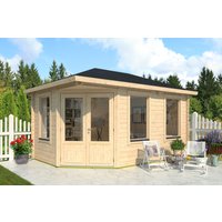 26% billiger ! Fjordholz Gartenhaus Modell Lisa 44 B Klassik 15m²