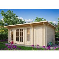 26% billiger ! Fjordholz Gartenhaus Modell Jacob 44 B mit Abstell 18m²
