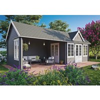 26% billiger ! Fjordholz Gartenhaus Modell Teehaus Westminster 70 32m²