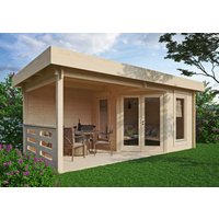 26% billiger ! Fjordholz Gartenhaus Modell Nora 44 D Modern 18m²