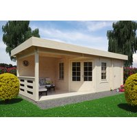 26% billiger ! Fjordholz Gartenhaus Modell Nora 44 E Klassik 32m²