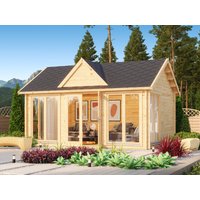 26% billiger ! Fjordholz Gartenhaus Modell Teehaus Wakefield 70 24m²
