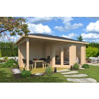 26% billiger ! Fjordholz Gartenhaus Modell Lisa 44 D Modern 15m²