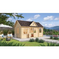 26% billiger ! Fjordholz Gartenhaus Modell Teehaus Bradford 70 24m²