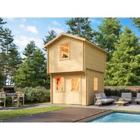 26% billiger ! Fjordholz Satteldach Gartenhaus Modell Cyrene 44 12m²