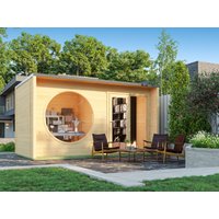 26% billiger ! Fjordholz Gartenhaus Modell Office Box Größe L nat 18m²