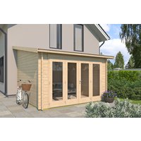 26% billiger ! Gartenhaus Modell Anbau Lounge 44 B 12m²