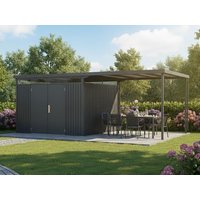 25% billiger ! StarLine Metall Gerätehaus Modell Solidum 17,22 m² 15m²