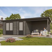 26% billiger ! WPC Gartenhaus Modell Style DeLuxe 2-Raum mit Loun 18m²