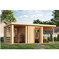 27% billiger ! Fjordholz Gartenhaus Modell Gardenstore 28 D, Natu 18m²