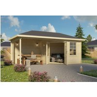 26% billiger ! 5-Eck Gartenhaus Modell Helsingborg 40 15m²