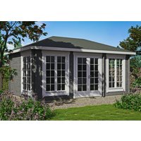 26% billiger ! Gartenhaus Modell Porto 44 B 12m²