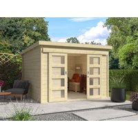 26% billiger ! Pultdach Gartenhaus Modell Ella 28-C mit Schiebetü