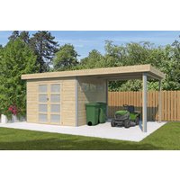 26% billiger ! Gartenhaus Alu-Line Modell Kasuko mit Anbau