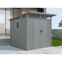 34% billiger ! Metall Gerätehaus Modell Skylight 4,45 m² Alu Grau 6m²