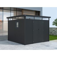 39% billiger ! Metall Gerätehaus Modell Style 7,56 m² Anthrazit 6m²