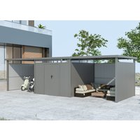 37% billiger ! Metall Gerätehaus Modell Style 7,56 m² Spar-Set-4 8m²