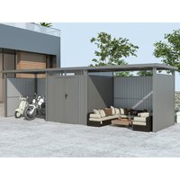 33% billiger ! Metall Gerätehaus Modell Style 4,45 m² Spar-Set 4 6m²