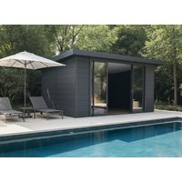 26% billiger ! WPC Gartenhaus Modell Poolhouse 17,80 m² 18m²
