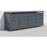 26% billiger ! StarLine 4er Mülltonnenbox Modell Stabilo 240 l