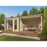 26% billiger ! Fjordholz Gartenhaus Modell Juist-2 mit Anbau