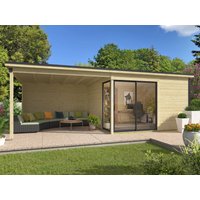 26% billiger ! Fjordholz Gartenhaus Modell Amrum-3 mit Anbau