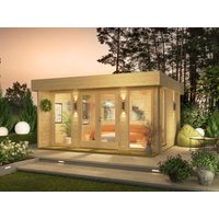 26% billiger ! Fjordholz Gartenhaus mit Flachdach Modell Kubi Mid