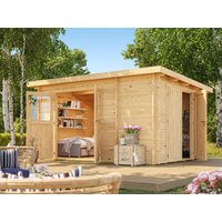 26% billiger ! Fjordholz Pultdach Gartenhaus Modell Ezra 3L 10m²