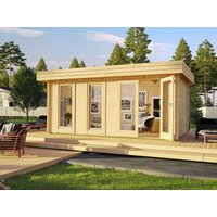 26% billiger ! Fjordholz Gartenhaus Modell Miriam 44 B Modern 15m²