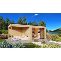 26% billiger ! Fjordholz Gartenhaus Modell Q-BIC Alu 44 A + SD 24m²