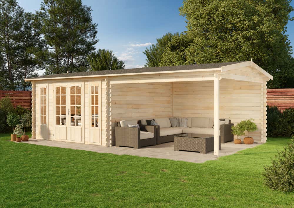 19% Discount! Holz-Gartenhaus Freiburg 8x4m
