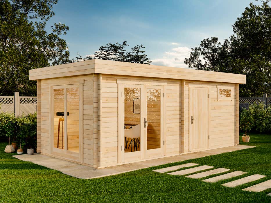 16% Discount! Holz-Gartenhaus Vönix 6x3m