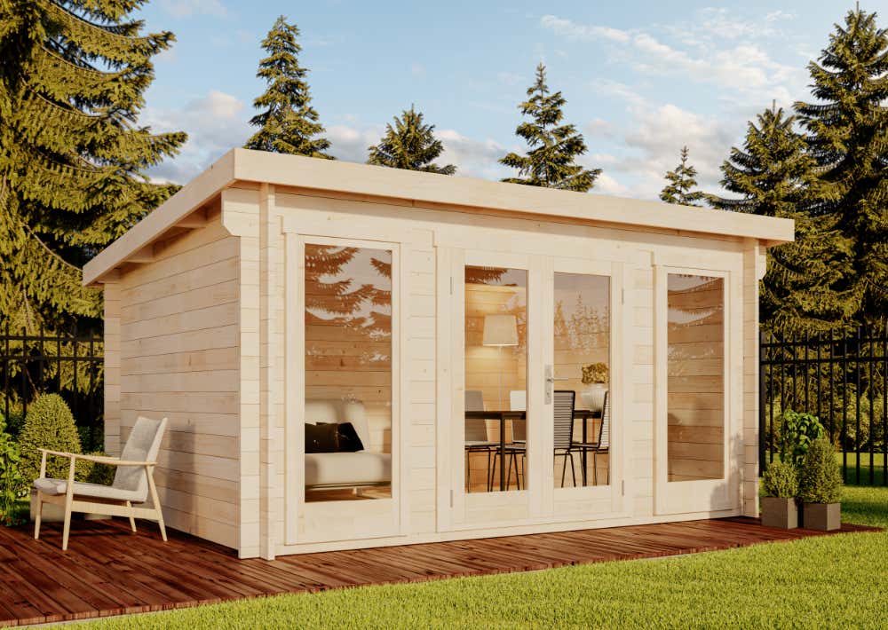 Holz-Gartenhaus Atrium F 4x3m