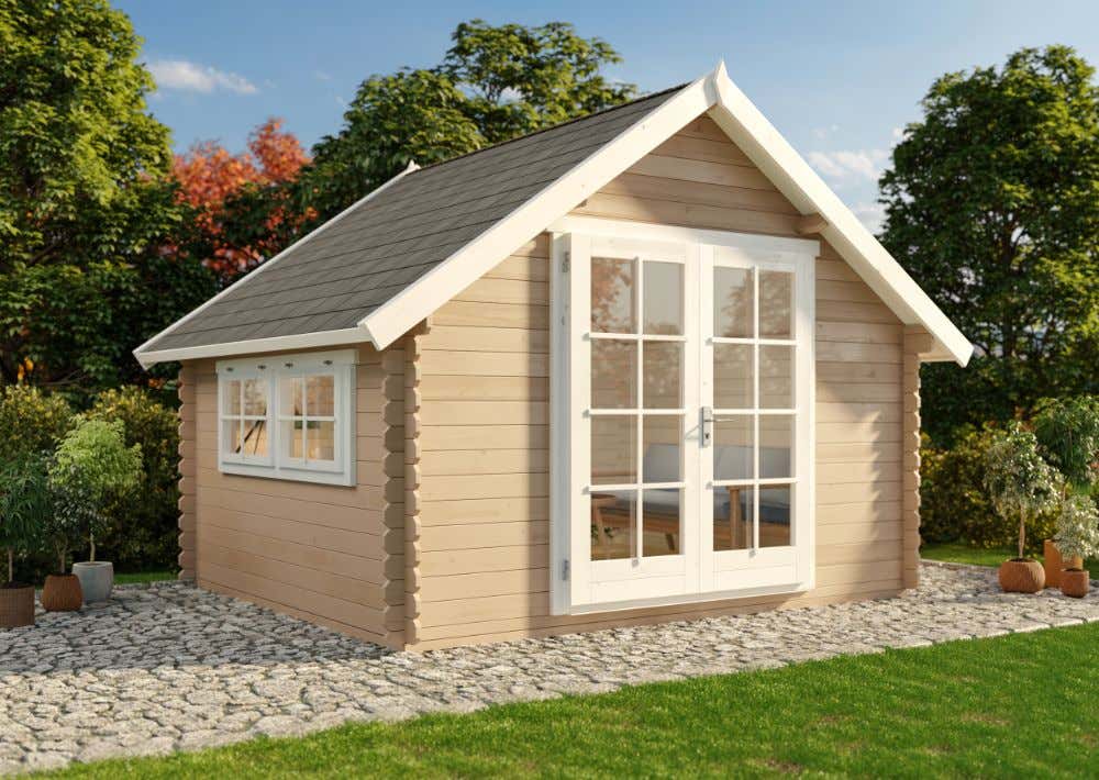 26% Discount! Holz-Gartenhaus Modell  Ronja-28 4x3m