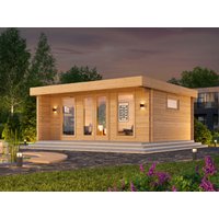26 billiger ! Modernes Fjordholz Holz-Gartenhäuser mit Flachdach Modell xm