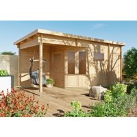 26 billiger ! Fjordholz 5-Eck Holz-Gartenhäuser Modell Leva 2E xm