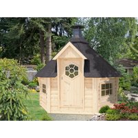 26 billiger ! Fjordholz 6-Eck Grillkota Modell Nils 6m² xm