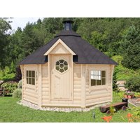 26 billiger ! Fjordholz 8-Eck Grillkota Modell Lasse 12,0m² DeLu xm