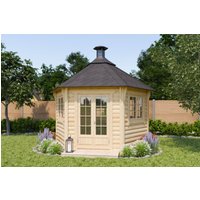 26 billiger ! Fjordholz 6-Eck Grillpavillon Modell Gunnar 9m² xm