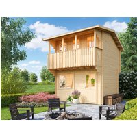 26 billiger ! 2-stöckiges Fjordholz Satteldach Holz-Gartenhäuser Modell xm