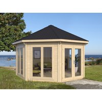 26 billiger ! Gartenpavillon Modell Modern 12 m² mit 4 Fenstern xm