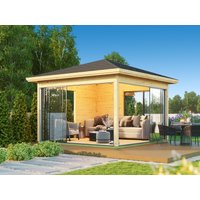 26 billiger ! Fjordholz Glaspavillon Modell Alu 44 F