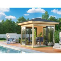 26 billiger ! Fjordholz Glaspavillon Modell Alu 44 D