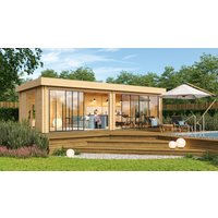 26 billiger ! Fjordholz Holz-Gartenhäuser Alu Concept Lounge 44 B xm