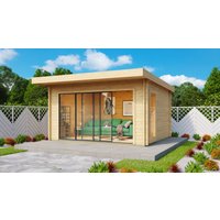 26 billiger ! Fjordholz Holz-Gartenhäuser Alu Concept 70 E xm