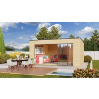 26 billiger ! Fjordholz Holz-Gartenhäuser Modell Q-BIC Alu 44 E
